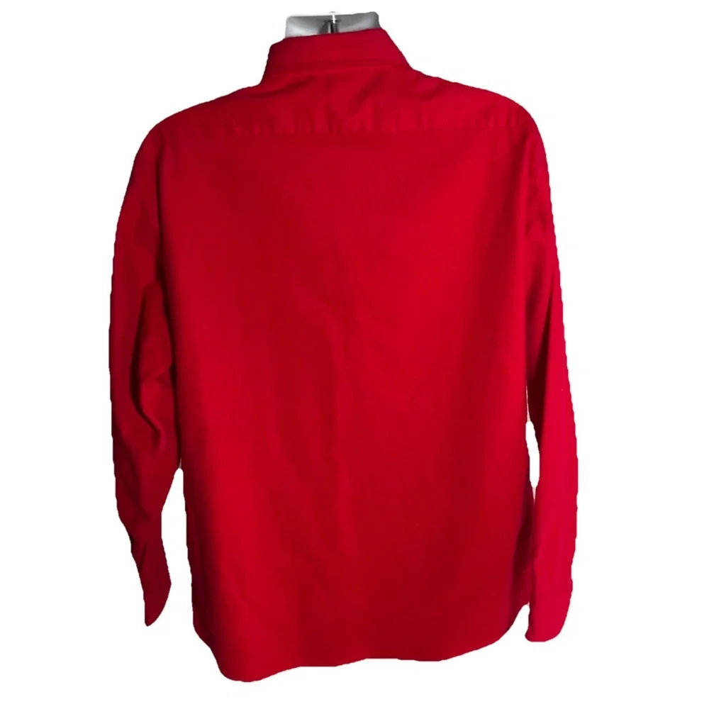 Vintage 1980s SEARS FIELDMASTER Red Flannel‎ Guide Shirt MADE IN USA Size XL - Picture 5 of 8